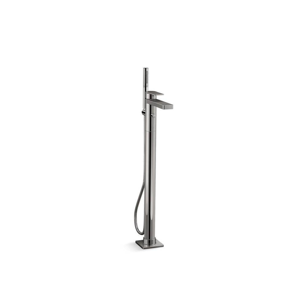 Kohler - Parallel Floor-mount bath filler trim with handshower - Vibrant Titanium