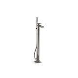 Kohler - Parallel Floor-mount bath filler trim with handshower - Vibrant Titanium
