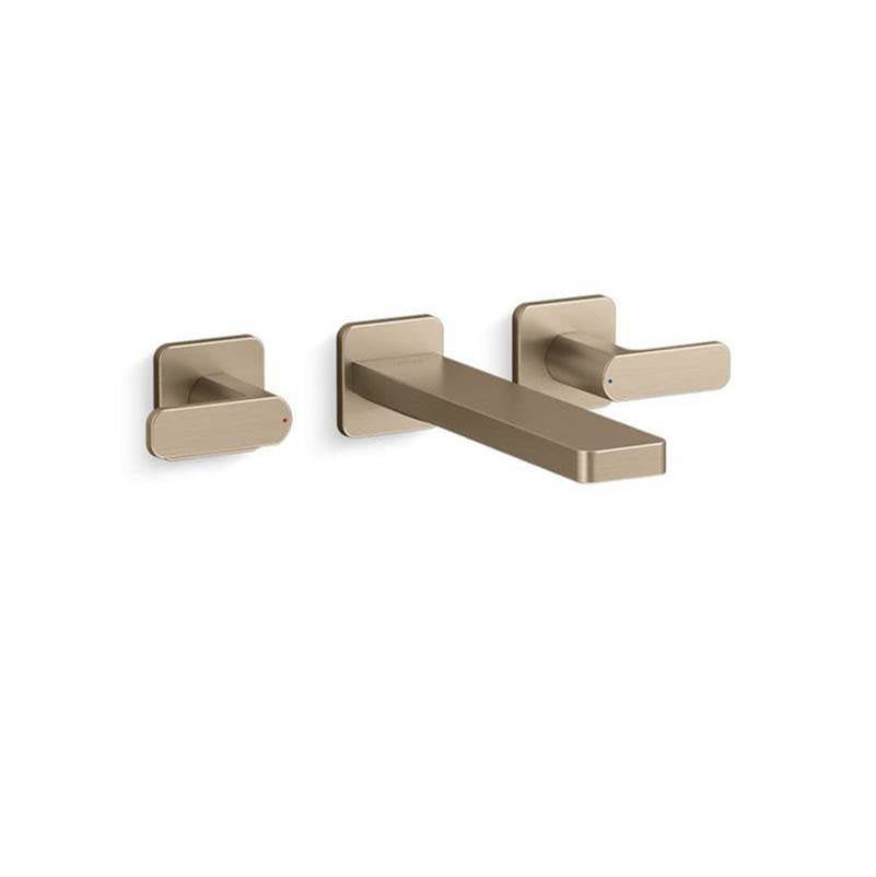 Kohler - Parallel Wall-mount bath faucet trim - Vibrant Brushed Bronze