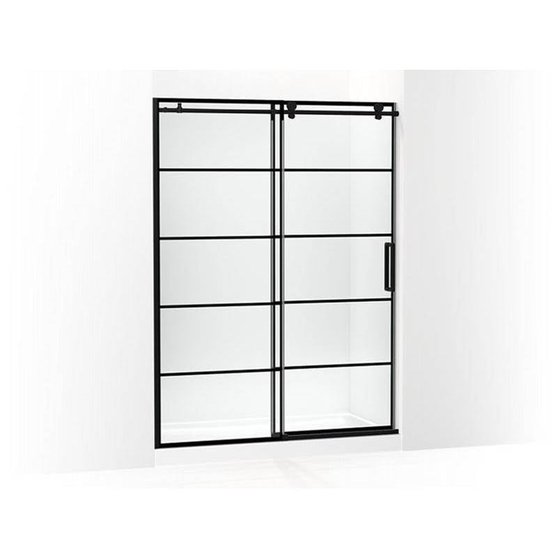 Kohler - ComposedE 78'' H sliding shower door with 3/8''-thick glass - Matte Black