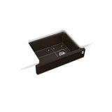 Kohler - Cairn 29-3/4'' undermount single-bowl farmhouse kitchen sink with short apron - Matte Brown