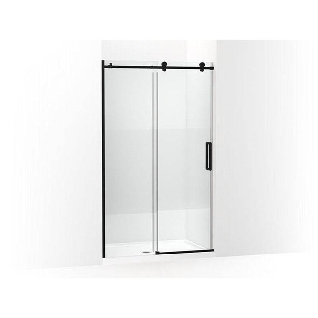 Kohler - ComposedE 78'' H sliding shower door with 3/8''-thick glass - Matte Black
