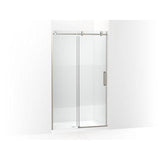 Kohler - ComposedE 78'' H sliding shower door with 3/8''-thick glass - Anodized Brushed Nickel