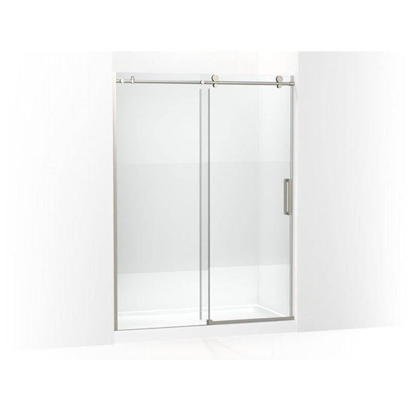 Kohler - ComposedE 78'' sliding shower door with 3/8''-thick glass - Anodized Brushed Nickel