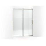 Kohler - ComposedE 78'' sliding shower door with 3/8''-thick glass - Anodized Brushed Nickel