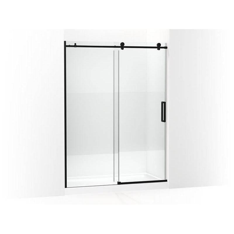 Kohler - ComposedE 78'' sliding shower door with 3/8''-thick glass - Matte Black
