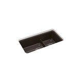 Kohler - Cairn Smart Divide 33-1/2'' undermount double-bowl kitchen sink - Matte Brown
