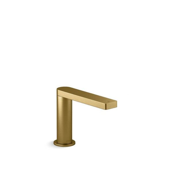 Kohler - Composed Touchless single-hole lavatory faucet with Kinesis sensor technology, AC-powered, 0.5 gpm - Vibrant Brushed Moderne Brass