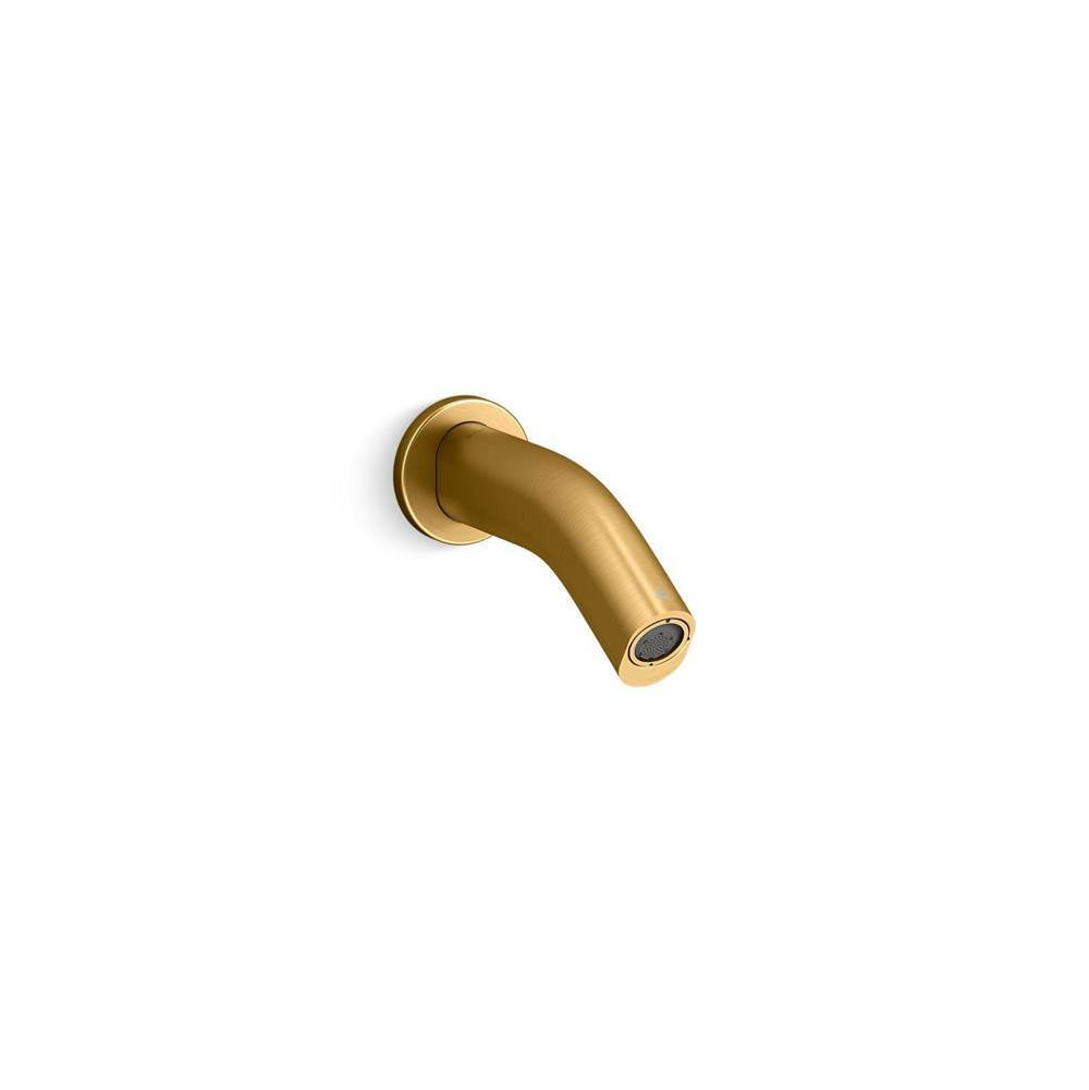 Kohler - ObloE Wall-mount touchless faucet with Kinesis sensor technology, AC-powered - Vibrant Brushed Moderne Brass