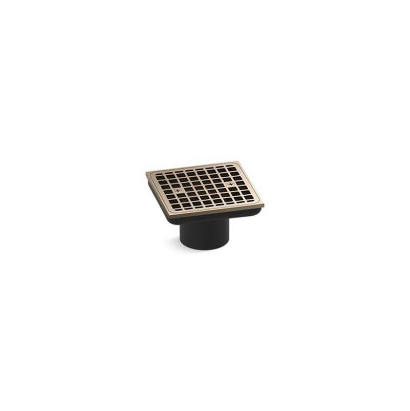 Kohler - Clearflo Square brass tile-in shower drain (drain body not included) - Vibrant Brushed Bronze