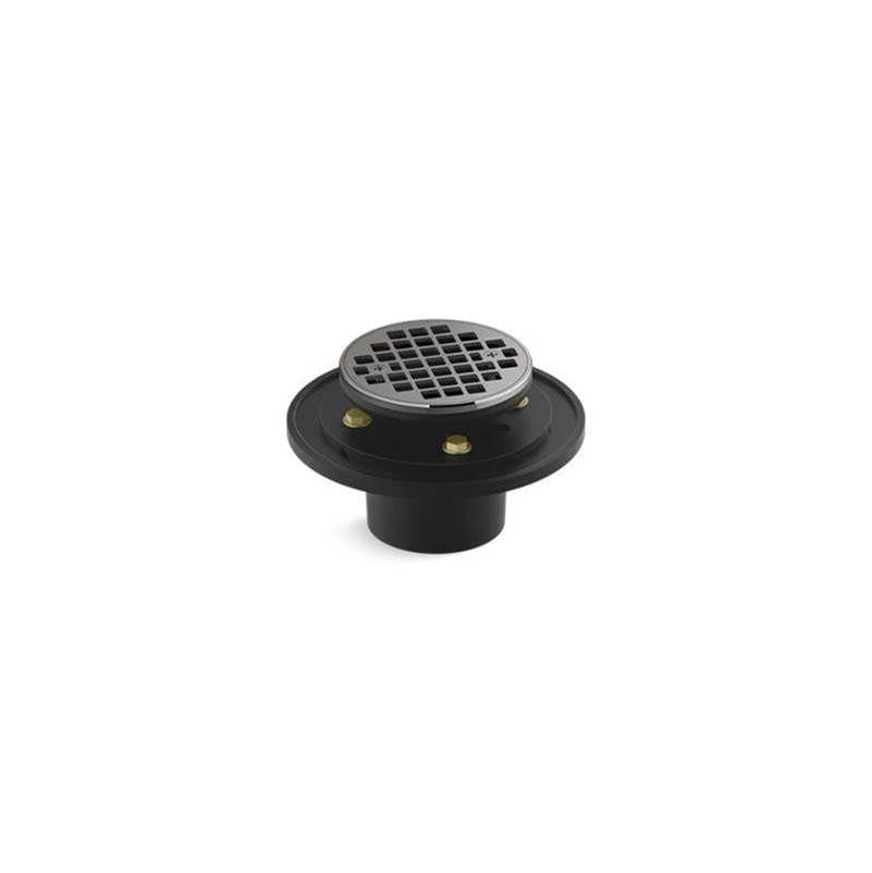 Kohler - Clearflo Round brass tile-in shower drain - Vibrant Titanium