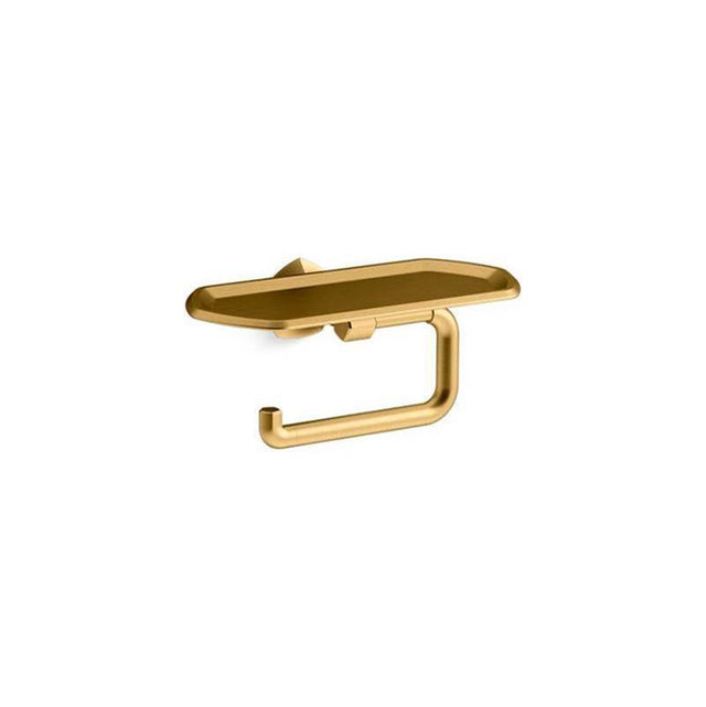 Kohler - Occasion Toilet paper holder with tray - Vibrant Brushed Moderne Brass