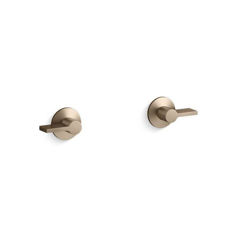 Kohler - Components Wall-mount bathroom sink faucet Lever handle trim - Vibrant Brushed Bronze