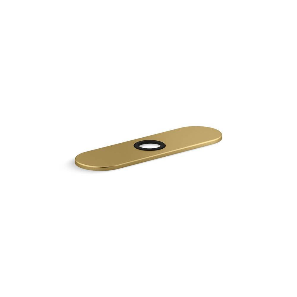 Kohler - 8'' escutcheon plate for InsightE and Kinesis faucet - Vibrant Brushed Moderne Brass