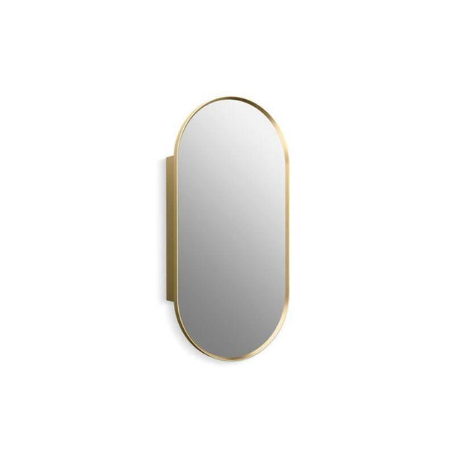 Kohler - Verdera 20'' x 40'' capsule framed medicine cabinet - Moderne Brushed Gold