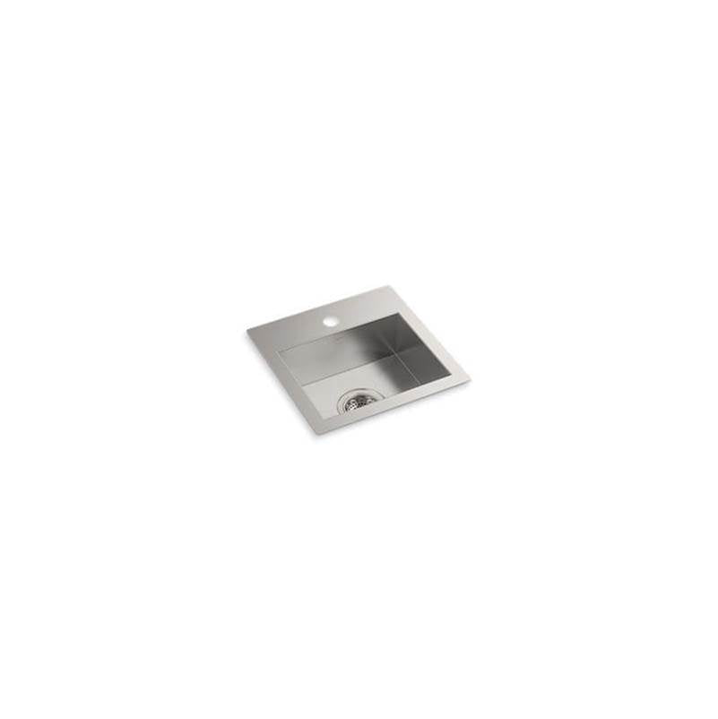 Kohler - VaultE 15'' top-/undermount single-bowl bar sink - Stainless Steel