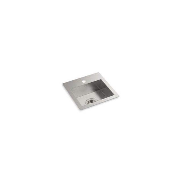 Kohler - VaultE 15'' top-/undermount single-bowl bar sink - Stainless Steel