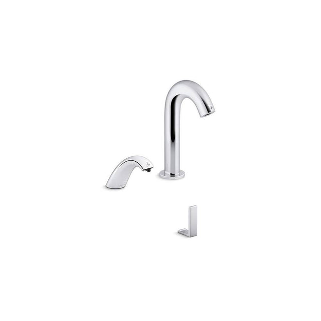 Kohler - ObloE Curve Touchless lavatory faucet and soap dispenser with Kinesis sensor technology, AC-powered, 0.5 gpm - Polished Chrome