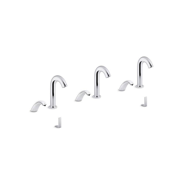 Kohler - ObloE Curve Touchless lavatory faucets and soap dispensers with Kinesis sensor technology, AC-powered, 0.5 gpm - Polished Chrome