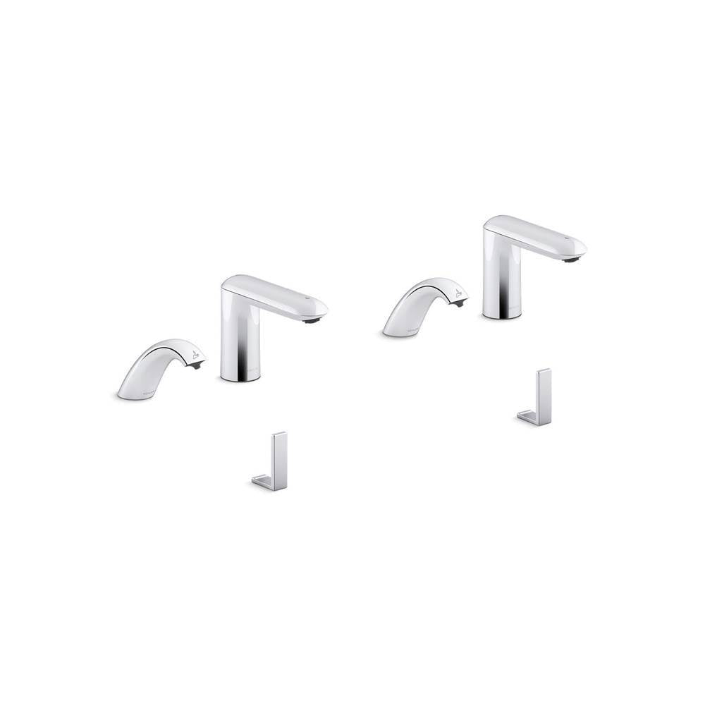 Kohler - Kumin Curve Touchless lavatory faucets and soap dispensers with Kinesis sensor technology, AC-powered, 0.5 gpm - Polished Chrome