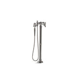Kohler - Artifacts Floor-mount bath filler trim with handshower - Vibrant Titanium