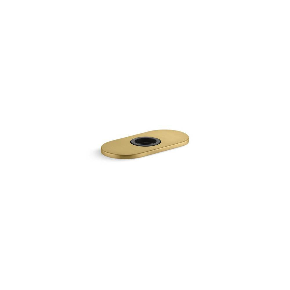 Kohler - 4'' escutcheon plate for InsightE and Kinesis faucet - Vibrant Brushed Moderne Brass