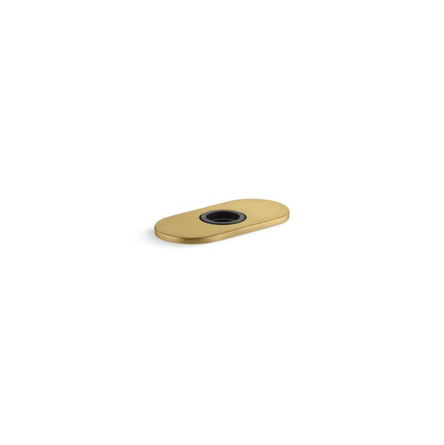 Kohler - 4'' escutcheon plate for InsightE and Kinesis faucet - Vibrant Brushed Moderne Brass