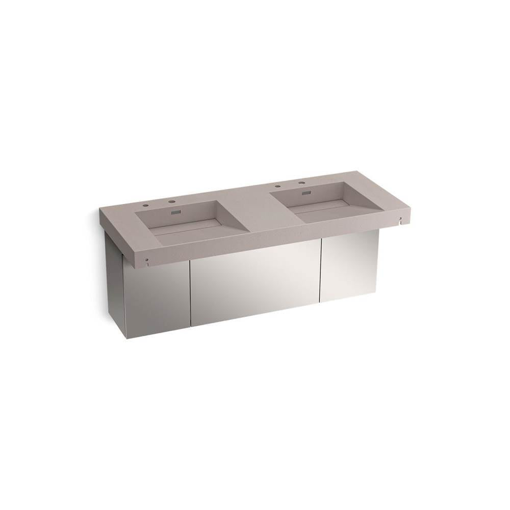 Kohler - ConstellationE 60'' wall-mount basin lavatory system - Neutral Concrete