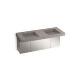 Kohler - ConstellationE 60'' wall-mount basin lavatory system - Ash Concrete