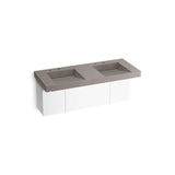 Kohler - ConstellationE 60'' wall-mount basin lavatory system - Ash Concrete