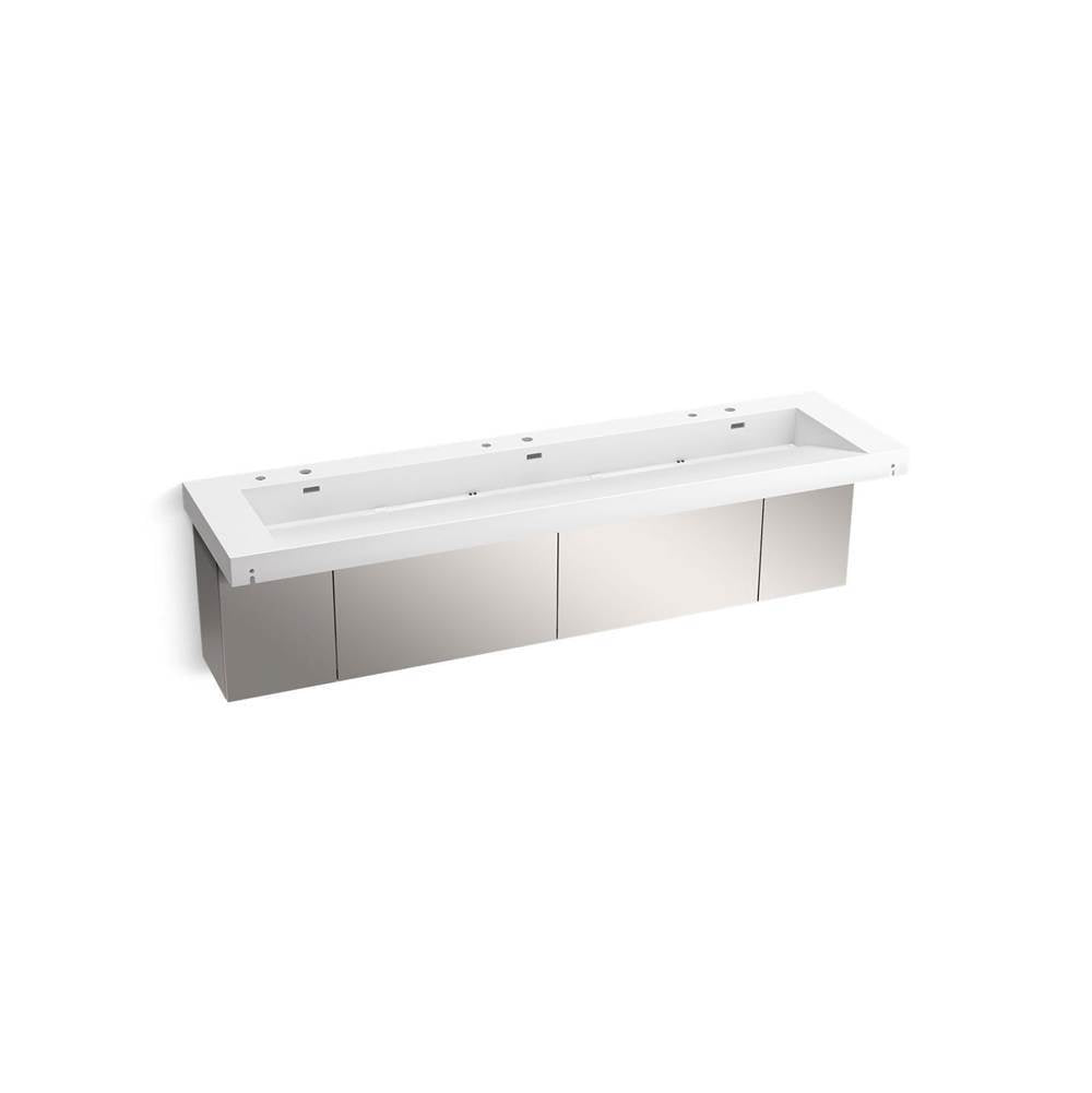 Kohler - ConstellationE 90'' wall-mount trough lavatory system - Glacier White