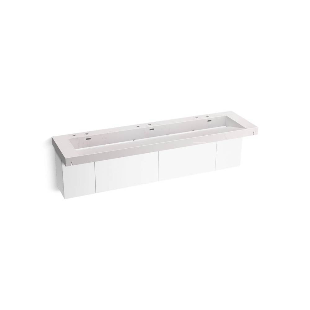 Kohler - ConstellationE 90'' wall-mount trough lavatory system - ET Statuario