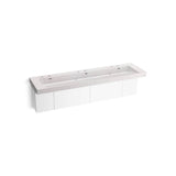 Kohler - ConstellationE 90'' wall-mount trough lavatory system - ET Statuario
