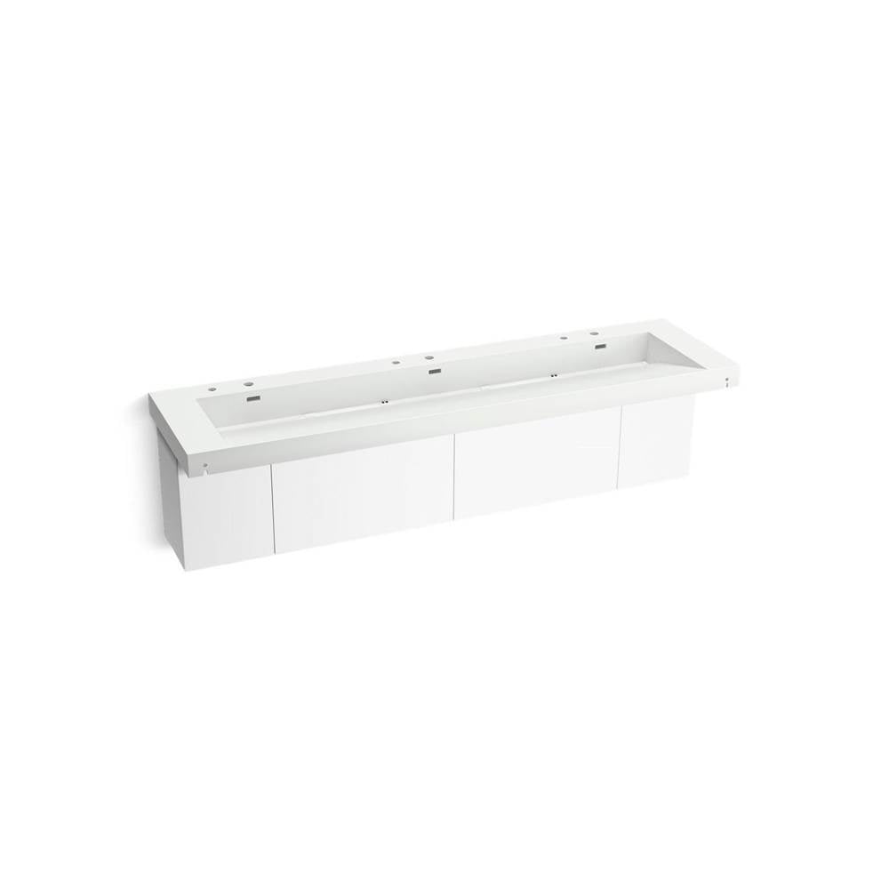Kohler - ConstellationE 90'' wall-mount trough lavatory system - Miami White