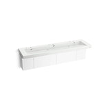 Kohler - ConstellationE 90'' wall-mount trough lavatory system - Miami White