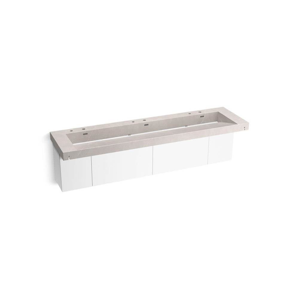 Kohler - ConstellationE 90'' wall-mount trough lavatory system - DesertSilver