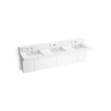 Kohler - ConstellationE 90'' wall-mount basin lavatory system with backsplash - Miami White
