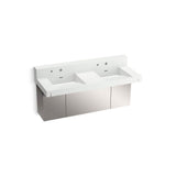 Kohler - ConstellationE 60'' wall-mount basin lavatory system with backsplash - Miami White