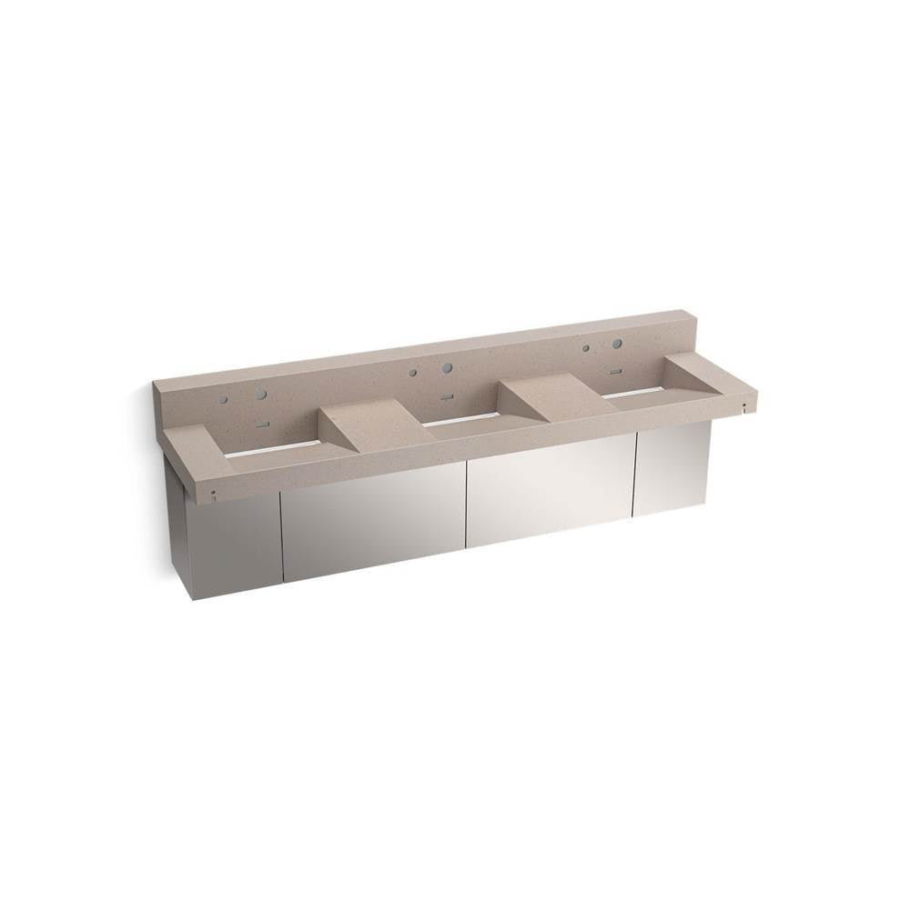 Kohler - ConstellationE 90'' wall-mount basin lavatory system with backsplash - Canvas