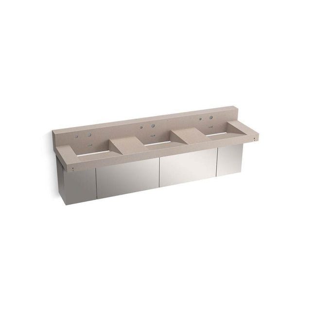 Kohler - ConstellationE 90'' wall-mount basin lavatory system with backsplash - Canvas