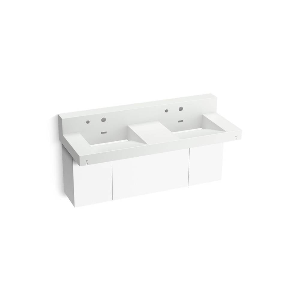 Kohler - ConstellationE 60'' wall-mount basin lavatory system with backsplash - Miami White