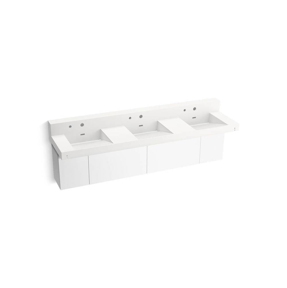 Kohler - ConstellationE 90'' wall-mount basin lavatory system with backsplash - Iconic White