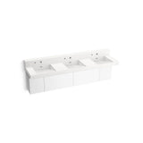 Kohler - ConstellationE 90'' wall-mount basin lavatory system with backsplash - Iconic White