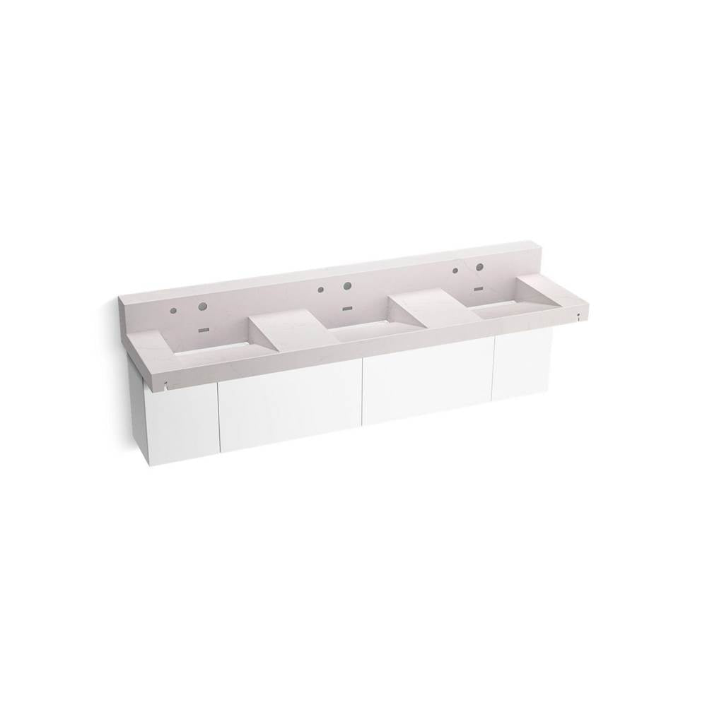 Kohler - ConstellationE 90'' wall-mount basin lavatory system with backsplash - ET Statuario