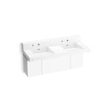 Kohler - ConstellationE 60'' wall-mount basin lavatory system with backsplash - Glacier White