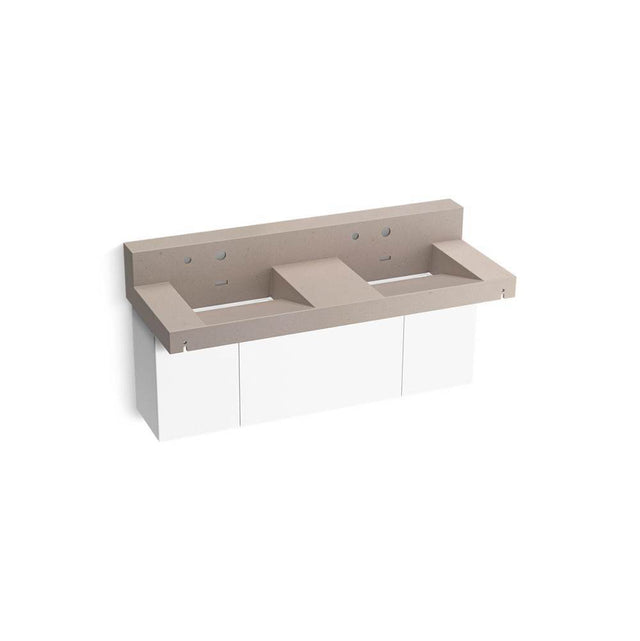 Kohler - ConstellationE 60'' wall-mount basin lavatory system with backsplash - Canvas