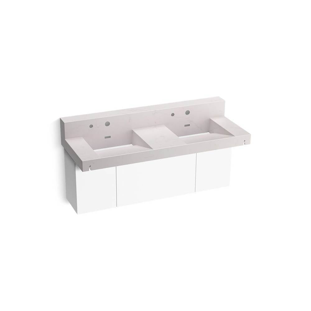 Kohler - ConstellationE 60'' wall-mount basin lavatory system with backsplash - ET Statuario