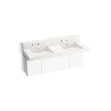 Kohler - ConstellationE 60'' wall-mount basin lavatory system with backsplash - Iconic White