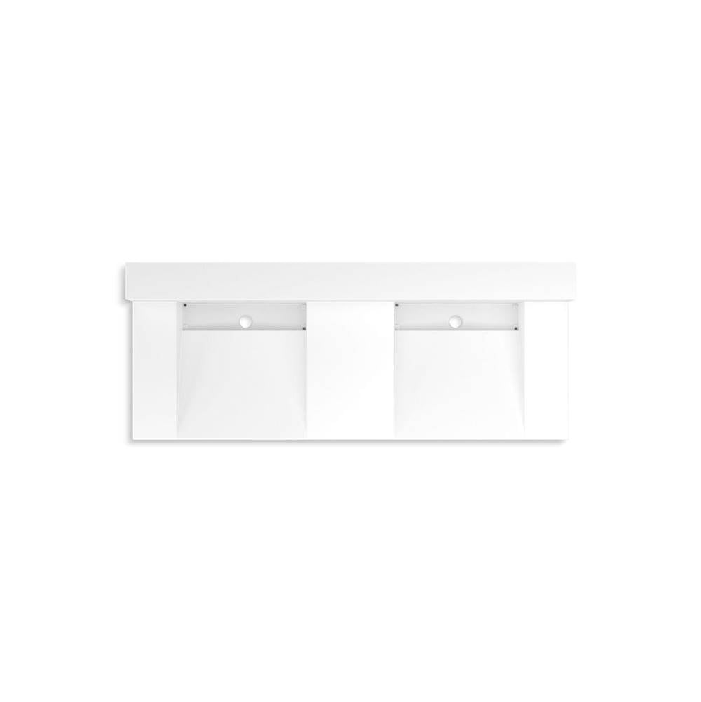 Kohler - ConstellationE 60'' wall-mount basin lavatory system with backsplash - Glacier White