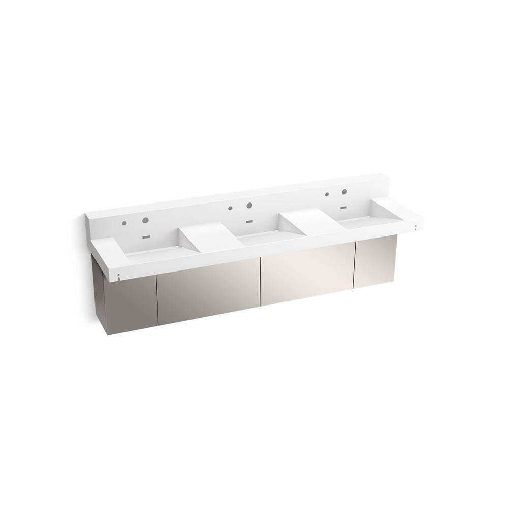 Kohler - ConstellationE 90'' wall-mount basin lavatory system with backsplash - Glacier White